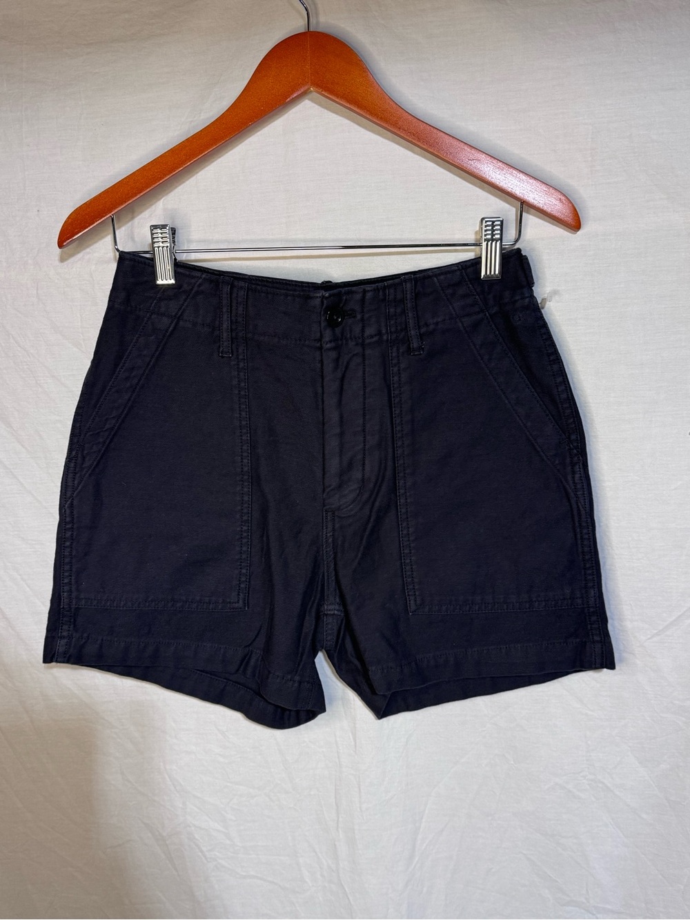 Outerknown Women's High Waist Navy Utility Shorts